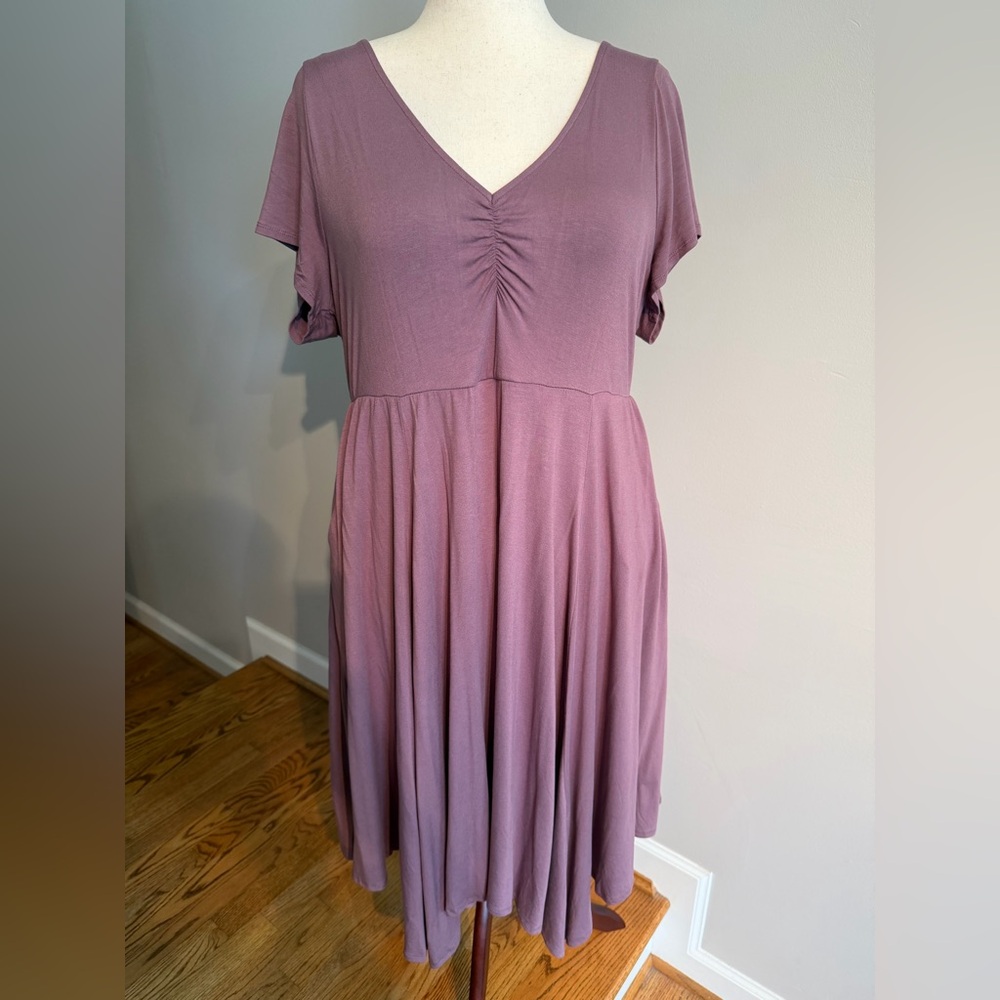 NWT Torrid Purplish Gray Jersey Hanky Midi Dress - Torrid Size 3 (22-24, 3X)